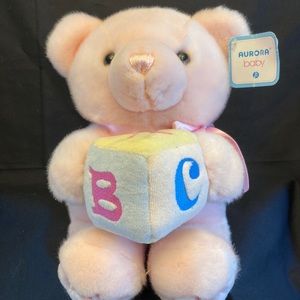 NWT Musical Aurora Baby Comfy Baby Girl Pink Teddy Bear